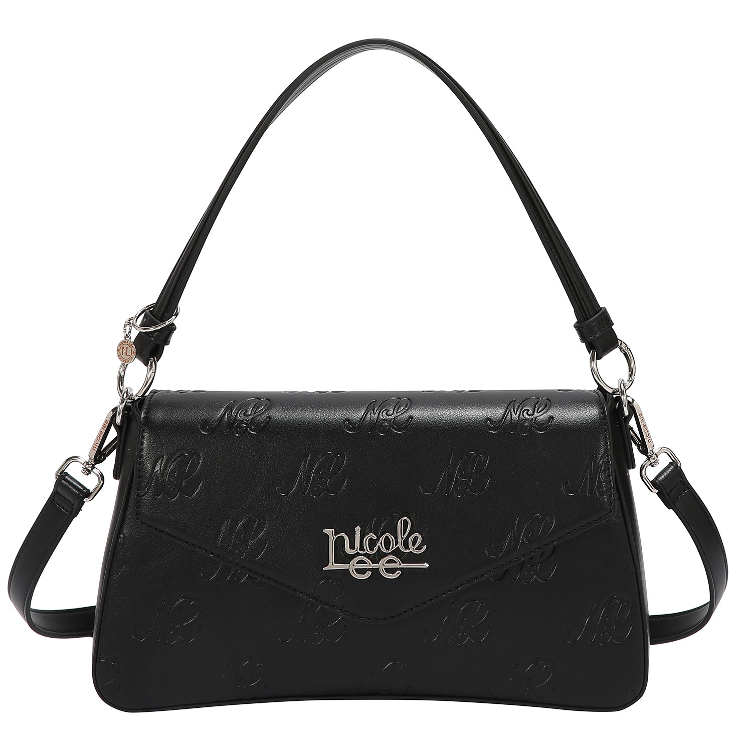 EMB17674 | Bolso tipo bowling con logotipo NL en relieve | Black