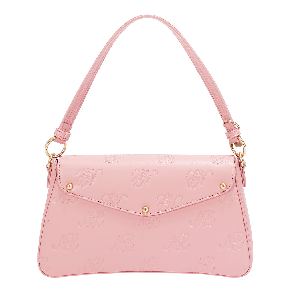EMB17674 | Bolso tipo bowling con logotipo NL en relieve | Pink