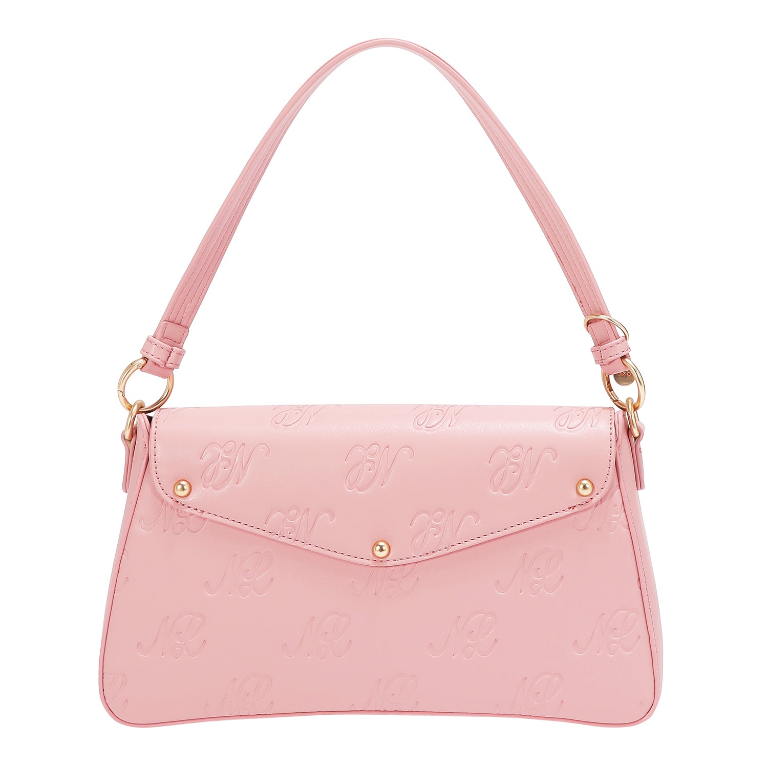 EMB17674 | Bolso tipo bowling con logotipo NL en relieve | Pink