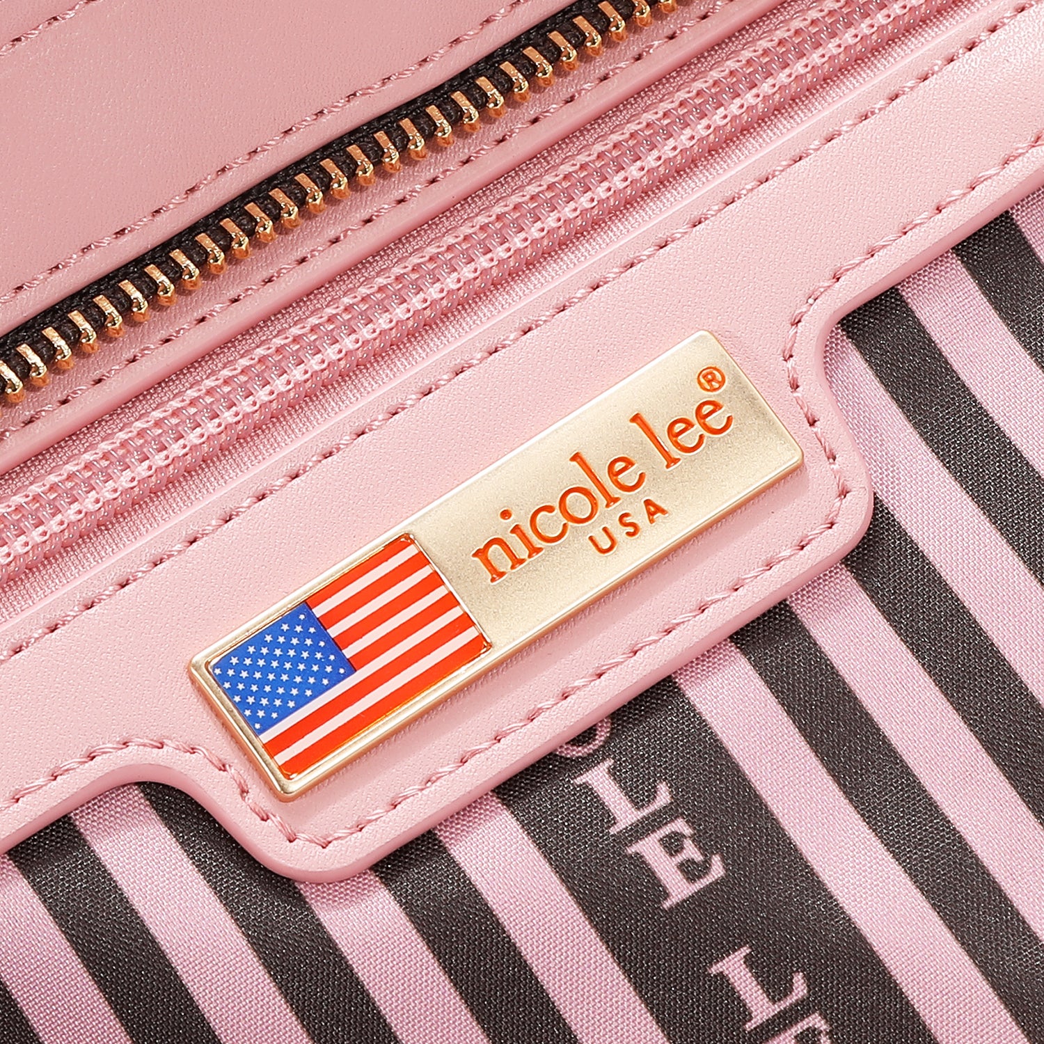 EMB17674 | Bolso tipo bowling con logotipo NL en relieve | Pink
