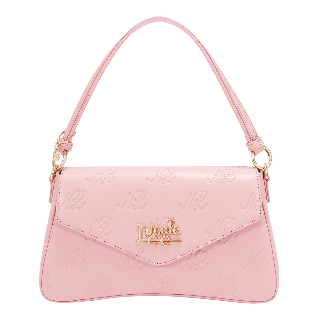 EMB17674 | Bolso tipo bowling con logotipo NL en relieve | Pink