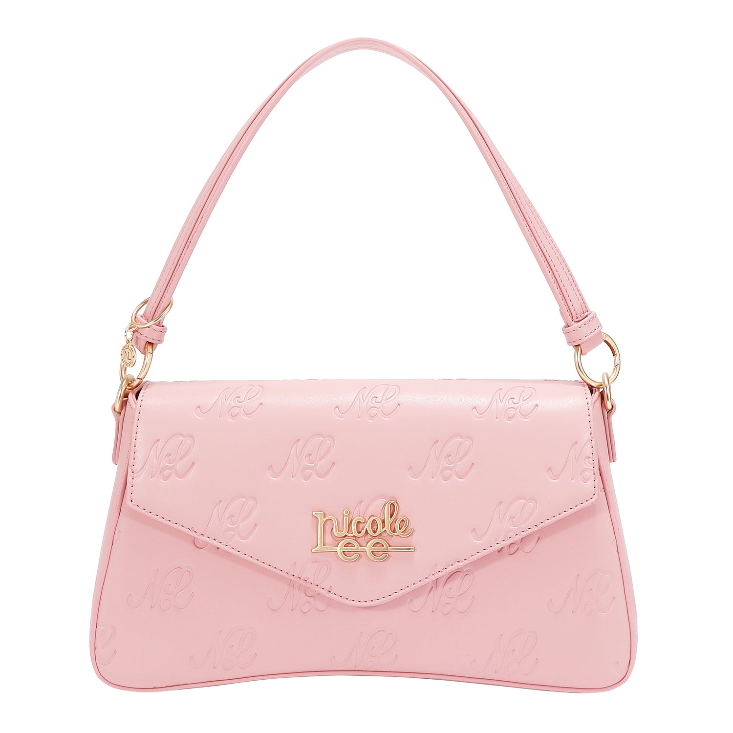 EMB17674 | Bolso tipo bowling con logotipo NL en relieve | Pink