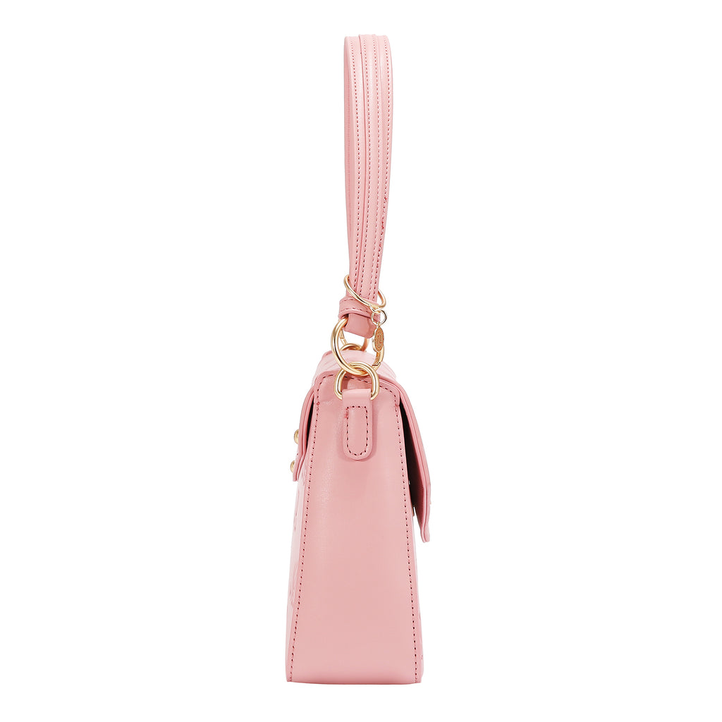 EMB17674 | Bolso tipo bowling con logotipo NL en relieve | Pink