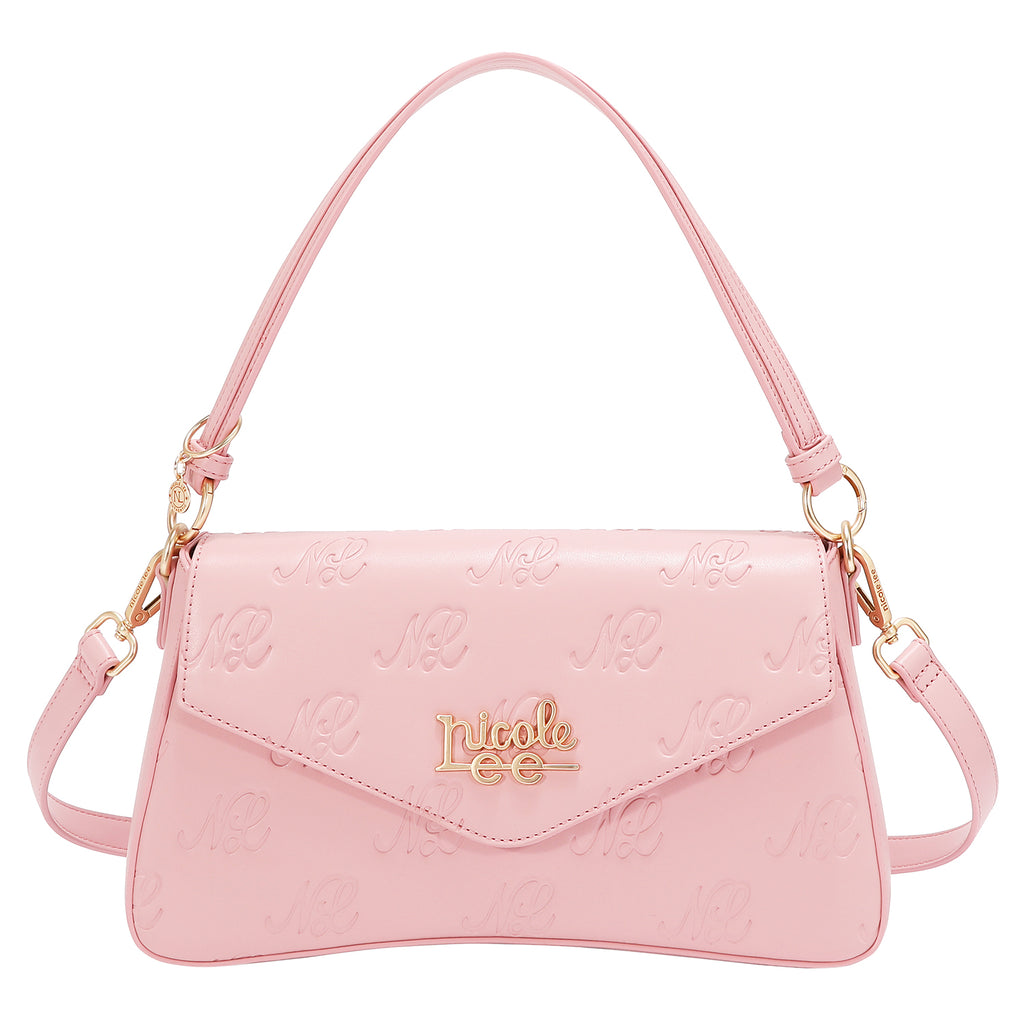 EMB17674 | Bolso tipo bowling con logotipo NL en relieve | Pink