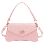 EMB17674 | Bolso tipo bowling con logotipo NL en relieve | Pink