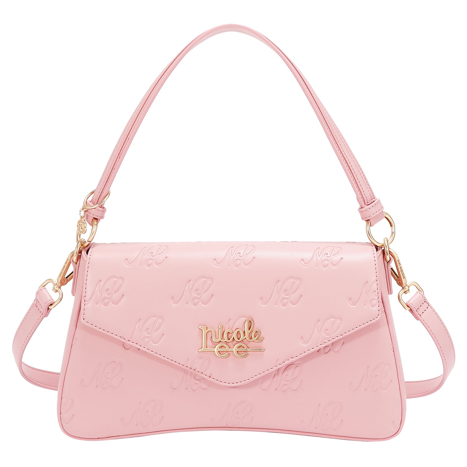 EMB17674 | Bolso tipo bowling con logotipo NL en relieve | Pink