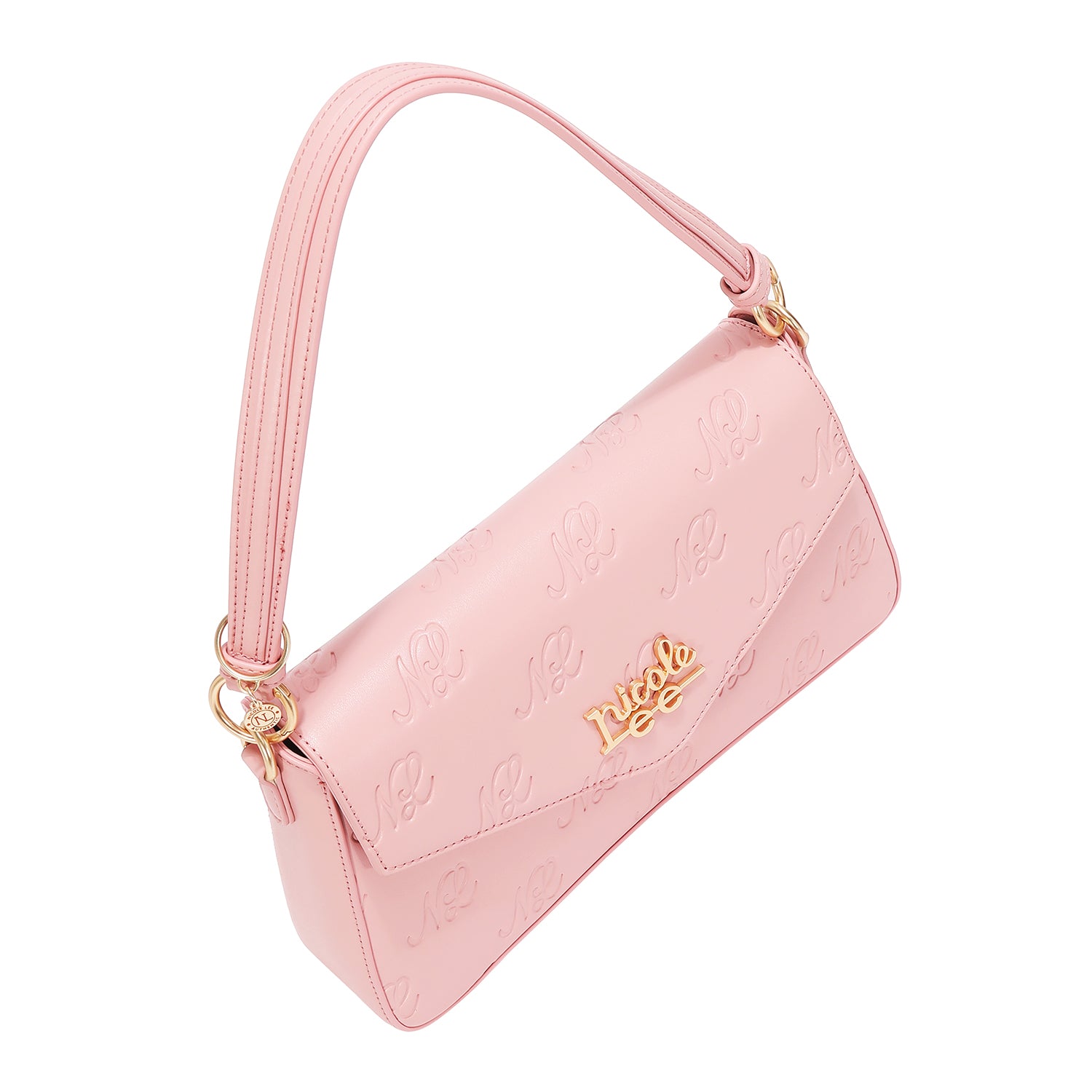 EMB17674 | Bolso tipo bowling con logotipo NL en relieve | Pink