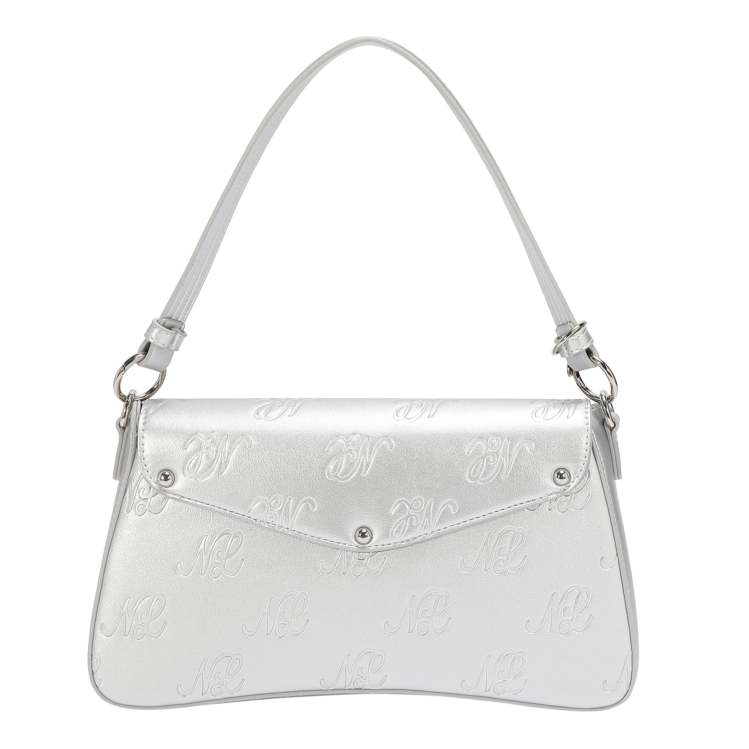 EMB17674 | Bolso tipo bowling con logotipo NL en relieve | Silver