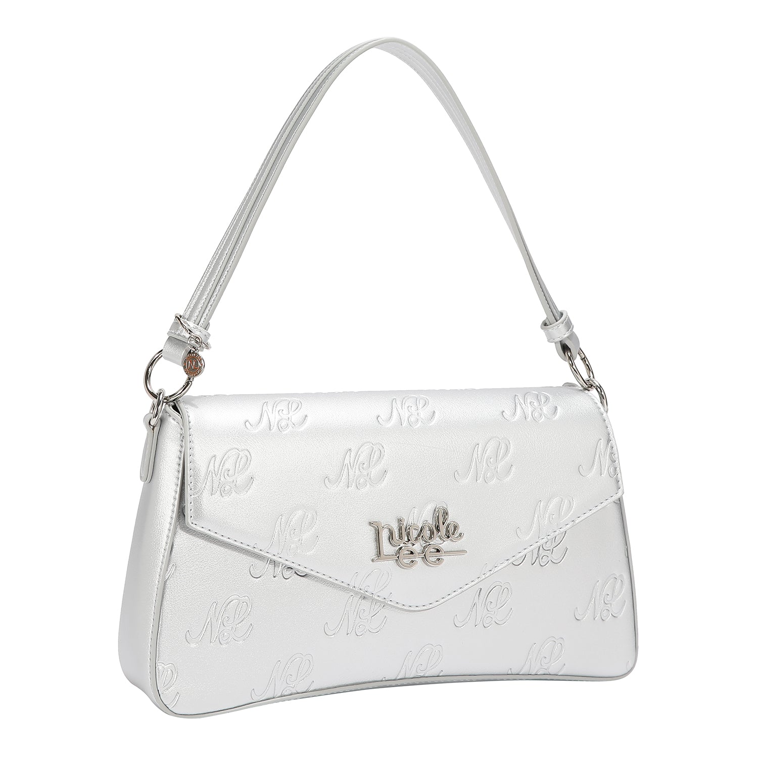 EMB17674 | Bolso tipo bowling con logotipo NL en relieve | Silver