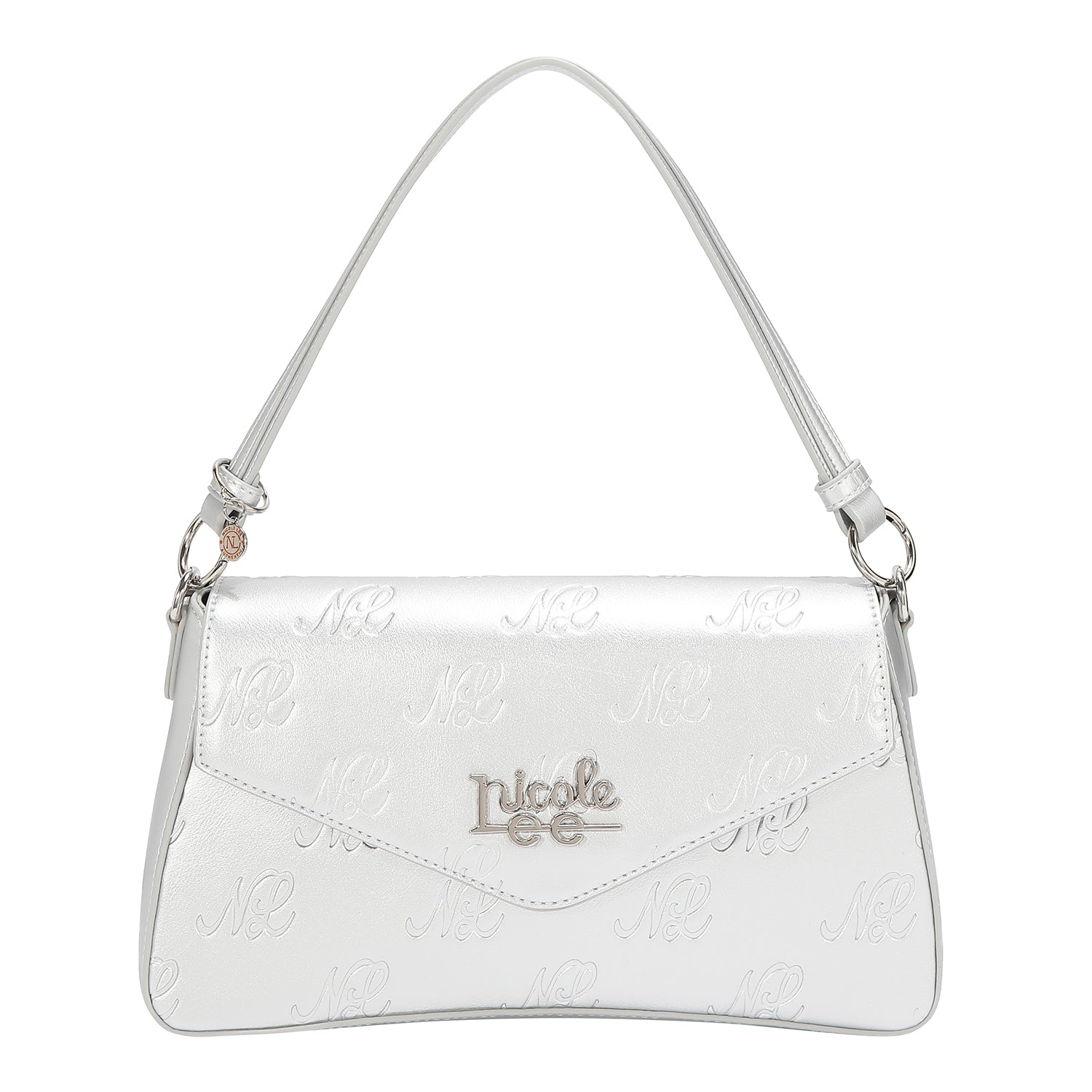 EMB17674 | Bolso tipo bowling con logotipo NL en relieve | Silver