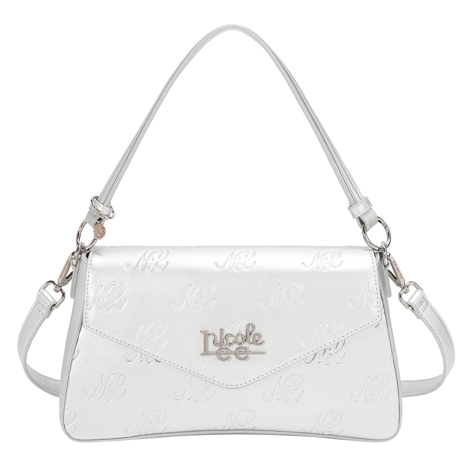 EMB17674 | Bolso tipo bowling con logotipo NL en relieve | Silver