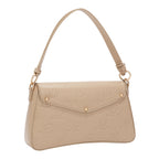EMB17674 | Bolso tipo bowling con logotipo NL en relieve | Taupe
