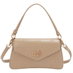 EMB17674 | Bolso tipo bowling con logotipo NL en relieve | Taupe