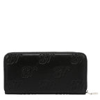 EMB8035 | Cartera con cremallera y logotipo NL en relieve | Black