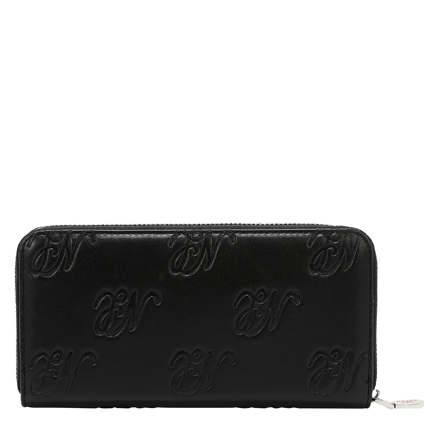 EMB8035 | Cartera con cremallera y logotipo NL en relieve | Black