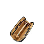 EMB8035 | Cartera con cremallera y logotipo NL en relieve | Black