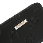 EMB8035 | Cartera con cremallera y logotipo NL en relieve | Black