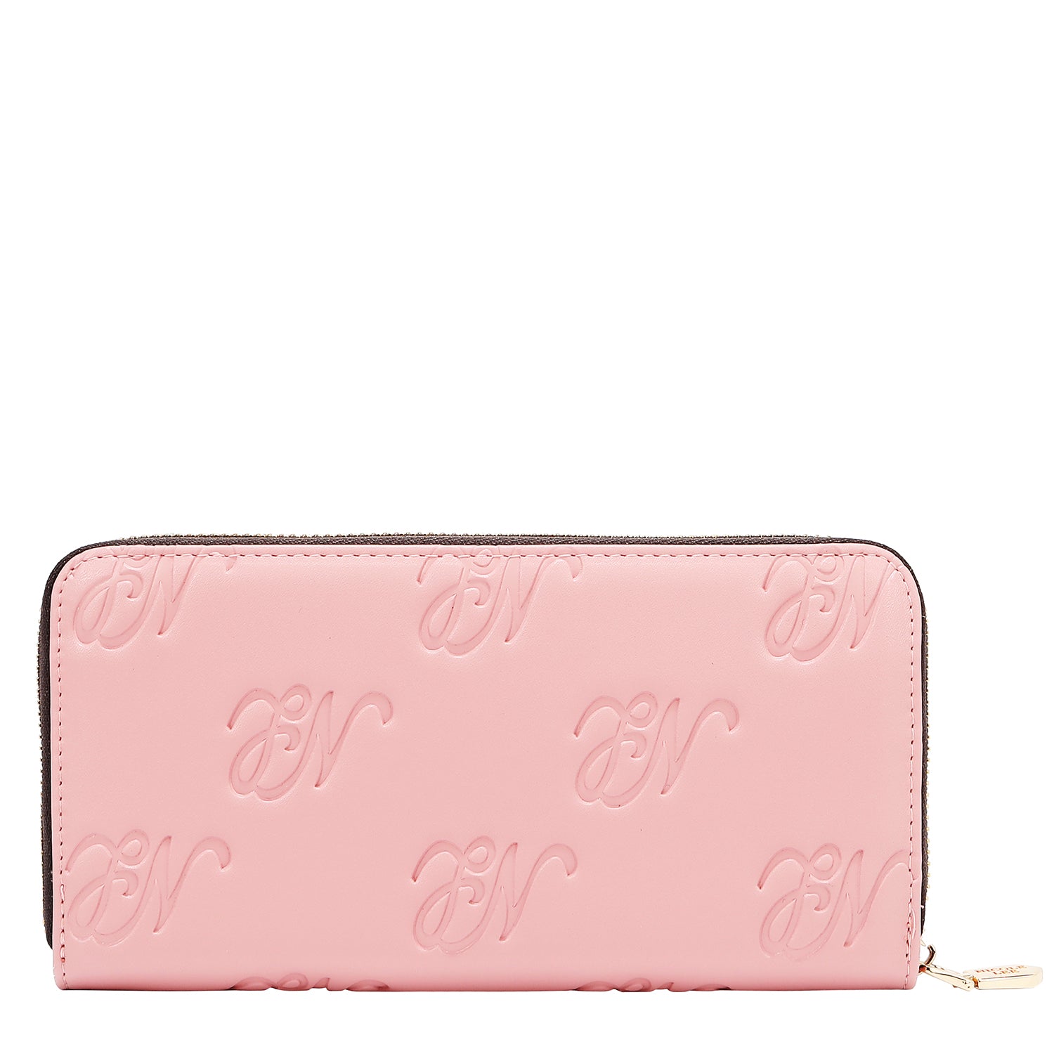 EMB8035 | Cartera con cremallera y logotipo NL en relieve | Pink
