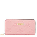 EMB8035 | Cartera con cremallera y logotipo NL en relieve | Pink
