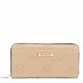 EMB8035 | Cartera con cremallera y logotipo NL en relieve | Taupe
