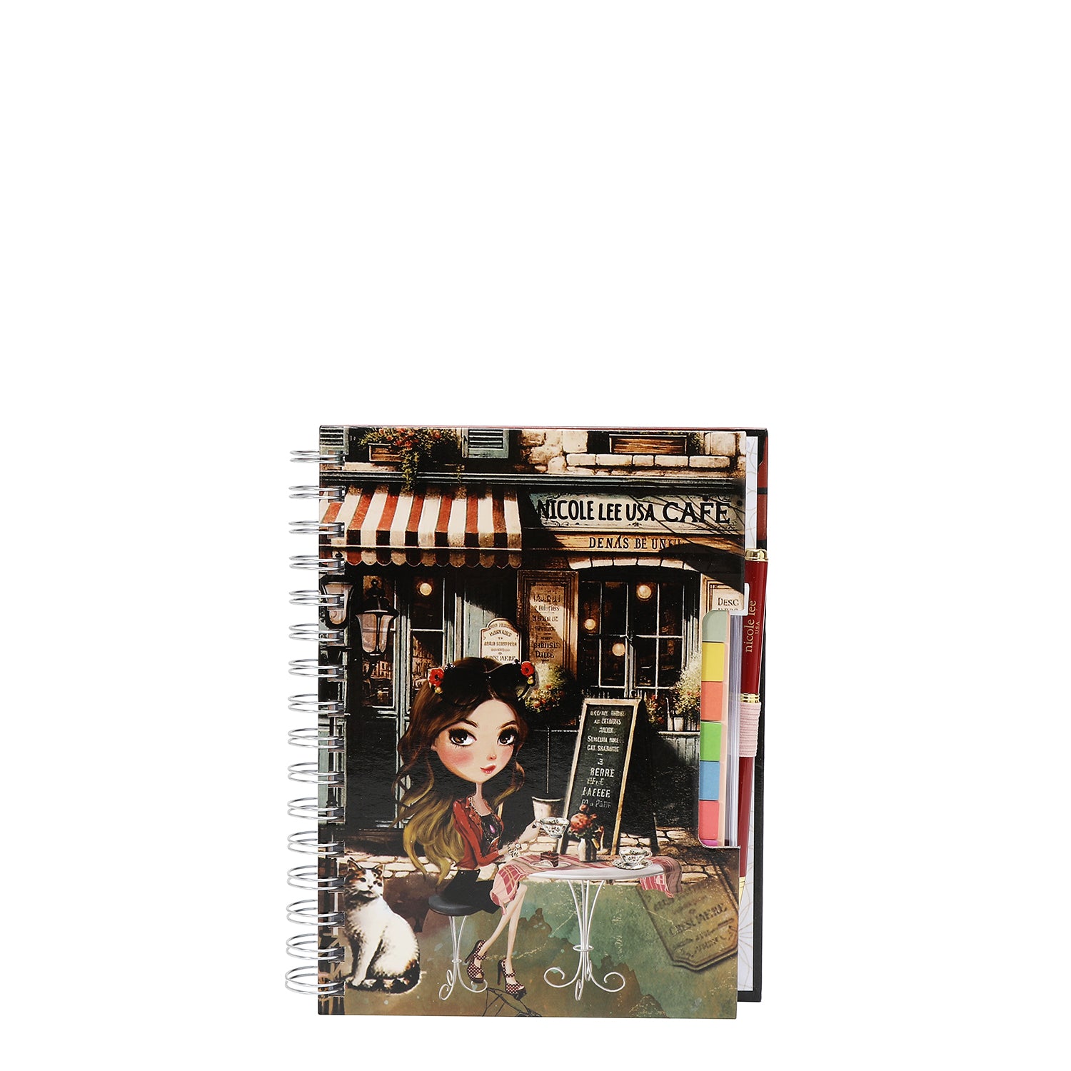NT8001 | Agenda de espiral con bolsillo y notas adhesivas | Virtual Friend
