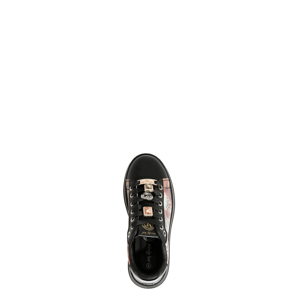 TS23105 | Zapatillas de plataforma con pedrería | Virtual Friend